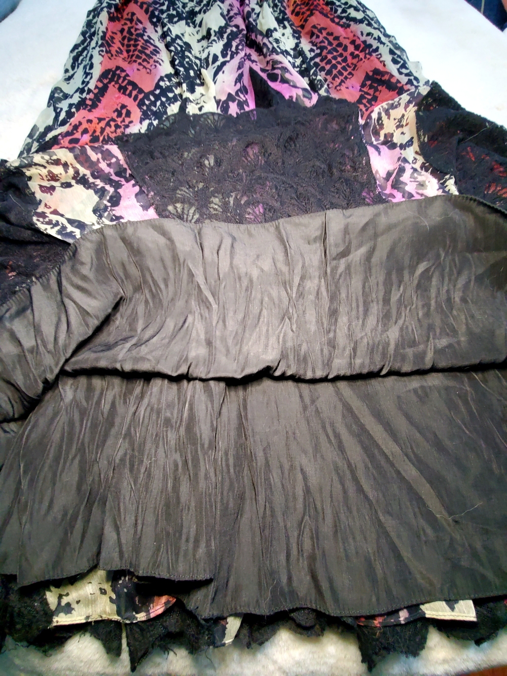 Free People Lace Maxi Dress Boho Open Back Festival Whimsigoth Fairy Size 8 - Picture 12 of 15